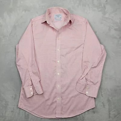 Charles Tyrwhitt Shirt Mens 14.5/ 33 Pink Dress Oxford Button Up Suit Slim Adult • $18.97