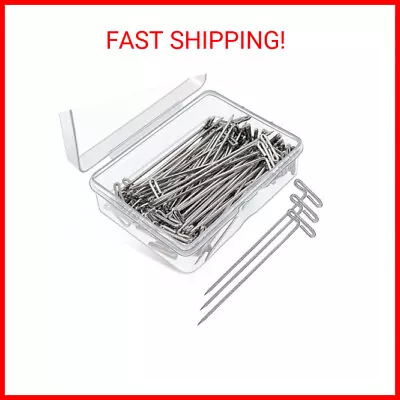 100 Pack Wig T-Pins 2 Inch Stainless Steel Wig Pins For Wigs Foam Head T Pins F • $8.41