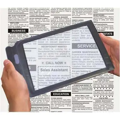 Large A4 Full Page Magnifying 3x Magnifier Sheet Glass Book Reading Aid Len	New • £3.99