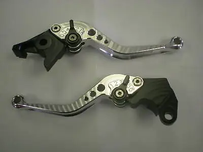 Pazzo Levers For Yamaha R6 1999 - 2004 Silver With Black Shorty Levers • $169.99