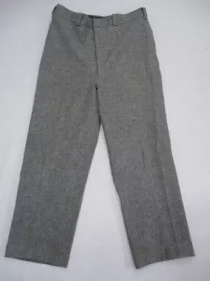 Vtg Woolrich Mens Wool Hunting Pants Size 46x32 Solid Gray 70s 80s Pockets • $101.01