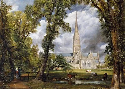 £17.32 • Buy John Constable Salisbury Cathedral Canvas Picture Poster Print Unframed
