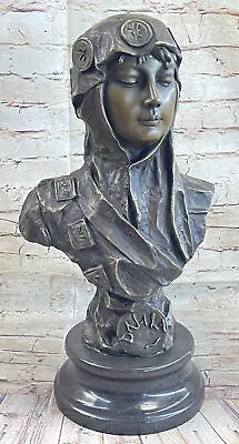 Female Bust Named  Dalila  In 100% Solid Bronze Villanis Lost Wax Method GIFT • $349.50