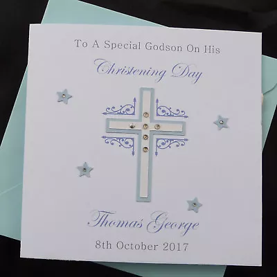 £4.75 • Buy PERSONALISED Handmade CHRISTENING BAPTISM NAMING DAY CARD (2510B)