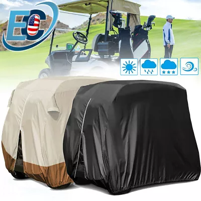 Heavy Duty Golf Cart Cover Zipper 4 Passenger Waterproof  EZ GO Yamaha Club Car • $38.99
