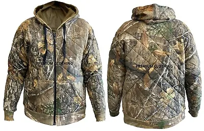Mens Camoflauge PADDED Fleece Lined Quilted Jungle Fishing Sherpa Jackets Warm • £21.99