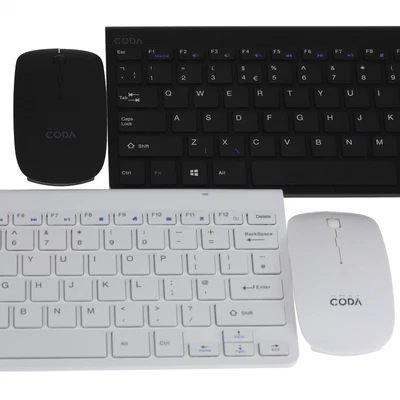 £15.59 • Buy CODA 2.4GHz Wireless Mouse & Keyboard Compact Android PC Laptop Mac White/Black