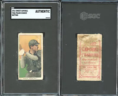 T206 Frank Chance Batting HOF ~~ SGC Authentic ~~ Sweet Caporal 460/30 Back • $169.99