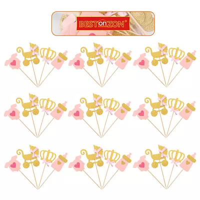 24Pcs Cake Toppers Girl Themed Party Cupcake Toppers Fashion Delicate Cake Picks • $12.02
