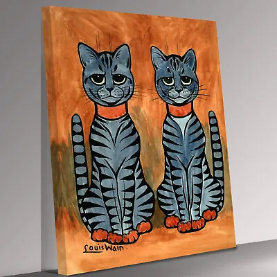 Two Cats Louis Wain Wall Art Ready To Hang Wall Art Ready To Hang • £29.99
