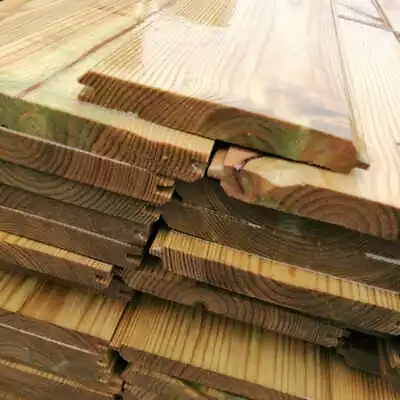 !sale! T&g Cladding 19mm X 125mm X 4.8m. Pressure Treated. Collection Only! • £11.35