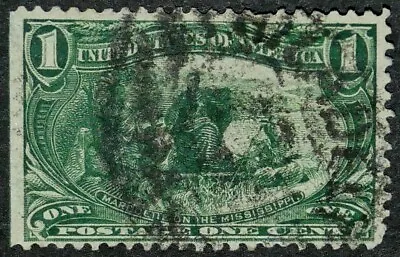 $2.63 • Buy US 1898 #285 Green 1c Trans-Mississippi Exposition Marquette Used VF
