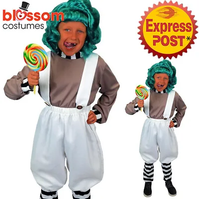 CSW61 Oompa Loompa Charlie Chocolate Factory Willy Wonka Book Week Boys Costume • $38.48