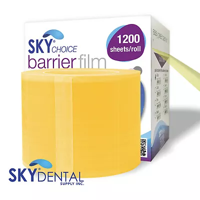 1200 PERFORATED 4x6 DENTAL MEDICAL BARRIER FILM ROLL PLASTIC SHEETS YELLOW • $15.69