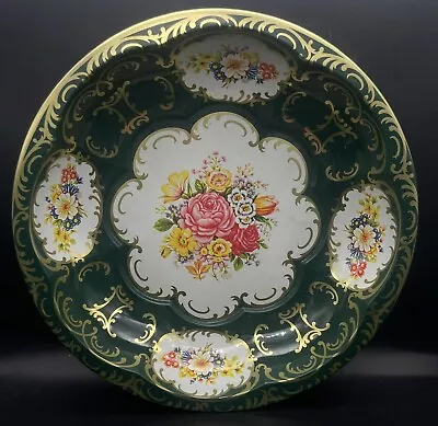 Vintage Daher Hand Decorated Tin Bowl / Tray 10.25” • $24.50