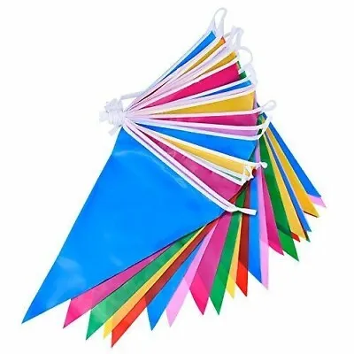 33 Feet 20 Flags Multi Colour Banner Bunting Party Event Home Garden Decoration • £2.94
