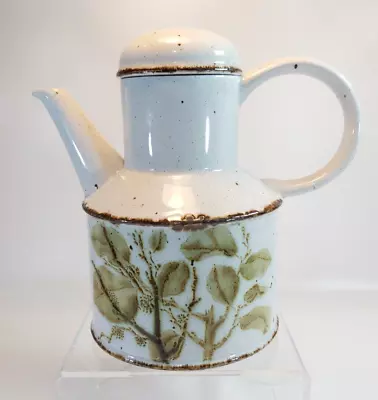 Midwinter Green Leaves Stonehenge Coffee Pot Tea  MCM Made In England • £30