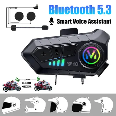Motorcycle Bluetooth Helmet Headset Intercom Wireless Waterproof Headphone HiFi • $20.85