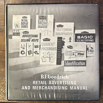 Vintage 1963 BF Goodrich Tire Retail Advertising & Merchandising Manual Binder • $149.99