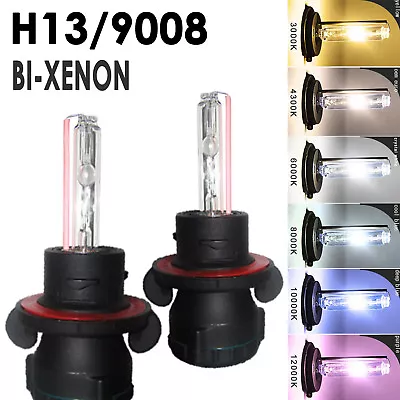 A1 2x BI-XENON H13 9008 Hi Lo HID Bulb AC 35W Bright Headlight Replacement 4-12K • $19.19