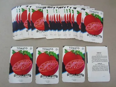 Wholesale Lot Of 50 Old Vintage - TOMATO - June Pink - SEED PACKETS - Empty • £14.24
