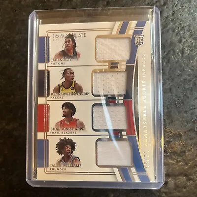 🔥2022 Immaculate Quad Patch Rookie Jerseys Ivey Mathurin Sharpe Williams /25🔥 • $150