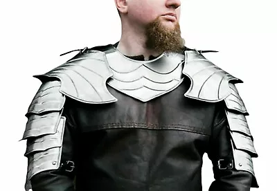 Medieval Shoulder Knight Renaissance Larp Armor Pair Of Pauldrons 18 Gauge • $99