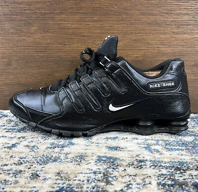 NIKE SHOX NZ RUNNING ATHLETIC SHOES BLACK MENS Sz 11.5 US 2016 501524-091 • $72.99