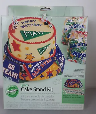 Wilton Go Team 15009-1009 Sports Cake Stand Kit - New.    (55.1) • £8.67