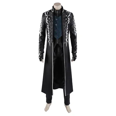 Anime Devil May Cry Vergil Cosplay Costume Outfit Jacket Full Set Halloween • $185