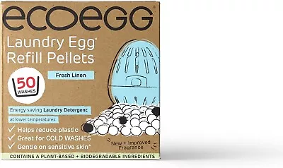 Ecoegg Laundry Egg Refill Pellets 50 Wash Fresh Linen • £5.99