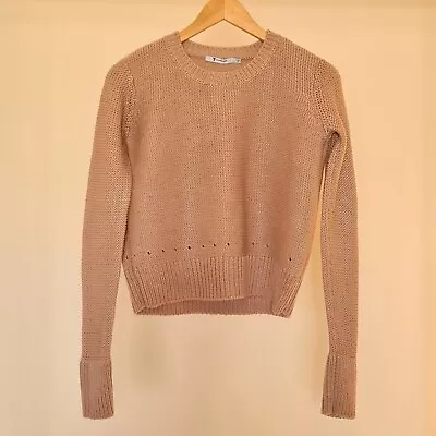 Pink Crew Neck Cotton Knit Sweater XS T BY ALEXANDER WANG • $65
