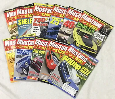 Mustang & Fords Magazine Lot Of 11  (10) 2004 (1) 2006 SHELBY BOSS FASTBACK GT • $25.49