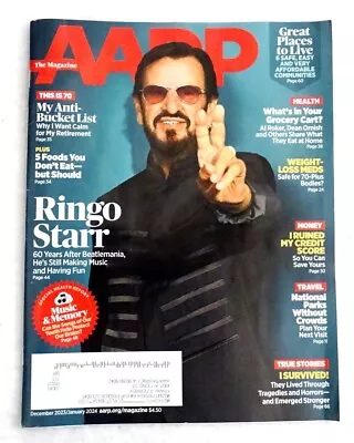 New AARP Magazine Dec 2023/Jan 2024 Ringo Starr Pages Never Turned • $7.79