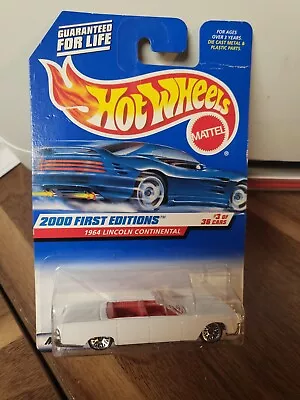 Hot Wheels 2000 First Edition 1964 Lincoln Continental Convertible New N Package • $7.49