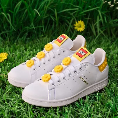 Adidas Originals X Lego Stan Smith Women White Yellow GX7203 US 9 • $134.10