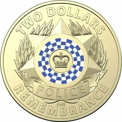 $8.95 • Buy 🔥🔥2019 $2 AUSTRALIAN TWO DOLLAR COLOURED COIN POLICE REMEMBRANCE -  Circulated