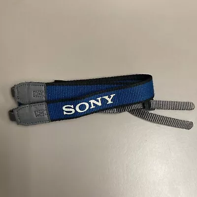 Vintage SONY Camcorder Camera Neck Shoulder Strap Genuine OEM Blue • $9.99