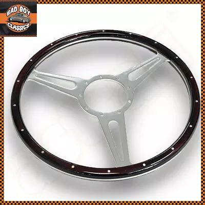 15  Astrali Brooklands Classic Slotted Wood Steering Wheel Fits Moto Lita Boss • $181.69