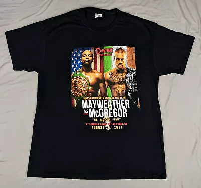 Floyd Mayweather VS Connor McGregor Money Fight Boxing T-Shirt Men Size XL Black • $40.48