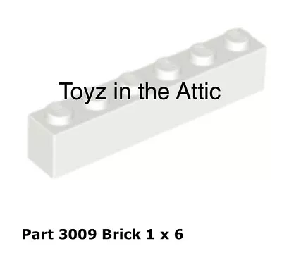 Lego 1x 3009 White Brick 1 X 6 6932 Town Space • $6.31