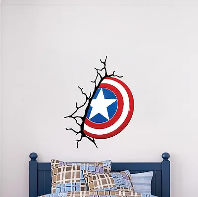 $27.95 • Buy Captain America Shield Wall Decal Marvel Comic Decals Avengers Cracked Wall, E17