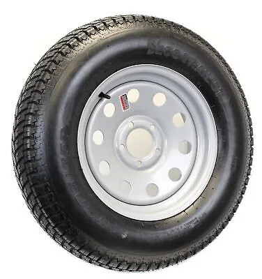 $130.96 • Buy Trailer Tire On Rim ST205/75D14 14 In. Load C 5 Lug Silver Modular Wheel