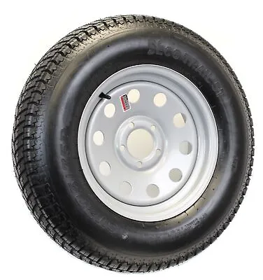 Trailer Tire On Rim ST205/75D14 14 In. Load C 5 Lug Silver Modular Wheel • $130.96