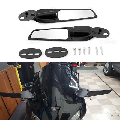 Fit For Suzuki GSXR1000R Upgrade Adjustable Rotating Wind Wing Stealth Mirrors • $37.99