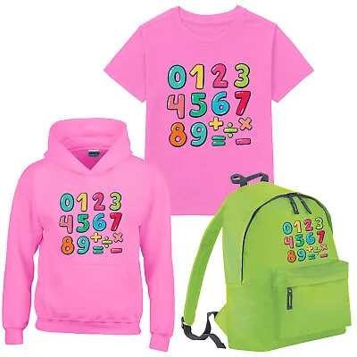 Colorful Maths Day T Shirt Colorful Maths Day Hoody Boys Girl School Bagpack • £23.99