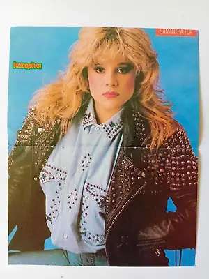 Samantha Fox /Matt Dillon Vintage 1980's Greek Magazine Centerfold Mini Poster • £7.72