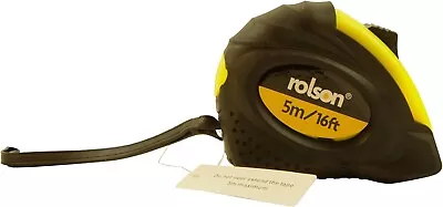 Rolson 50535 5 M X 19 Mm Tape Measure Yellow & Black • £2.49