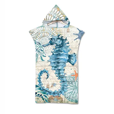 £17.99 • Buy Sea Horse Turtle Octopus Whale Dolphin  Hooded Beach Towel Spa Surf Swim Poncho