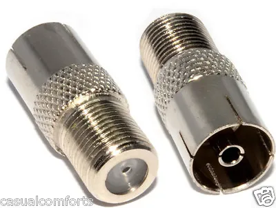 £1.09 • Buy Tv Coaxial Female Socket To F Socket Adaptor For Rf Freeview Ntl Dbox,coax Cable